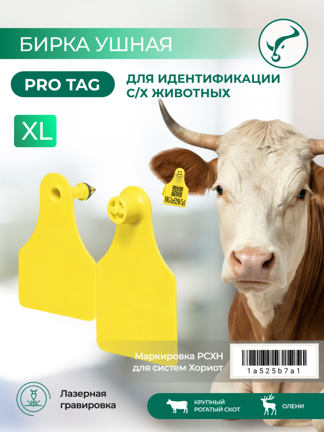 Бирка 112*75/80*60 мм  ушная PRO Tag  XL фото 2